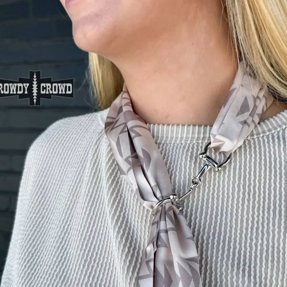 Snaffle Horse Bit Wild Rag Scarf Slide | Silver Western Scarf Ring